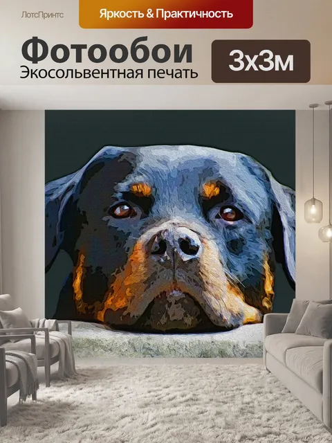 Фотообои Цифровой окрашены Ротвейлер Собака