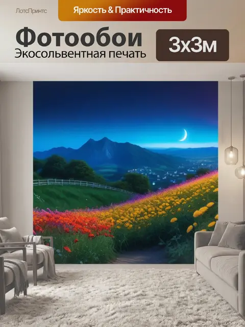 Фотообои цветы и сказка: волшебный вечер