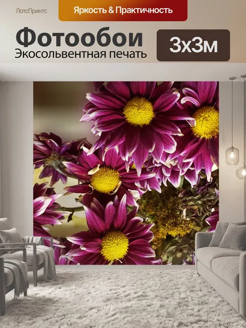 Фотообои Фиолетовый Дейзи