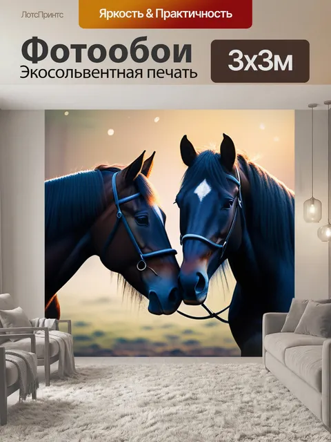 Фотообои с лошадьми минимал