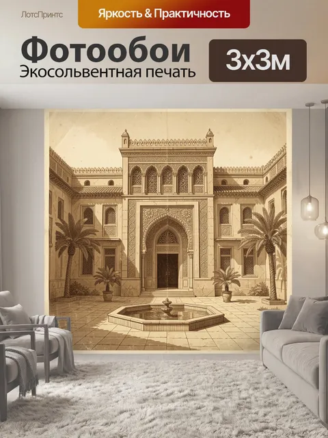 Фотообои Арабский дворец с фонтаном