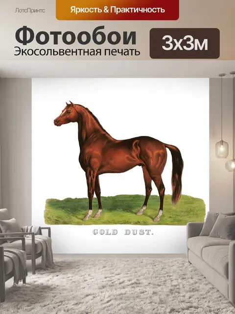 Фотообои Лошадь Живопись Винтаж Принт