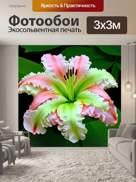 Фотообои Цветок лилии с большими яркими лепестками