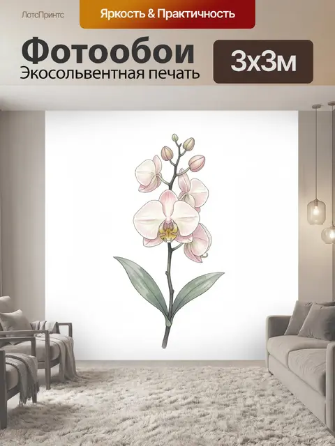 Фотообои Нежная ветка орхидеи