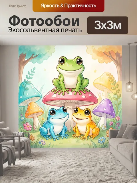 Фотообои Лягушата в сказочном лесу