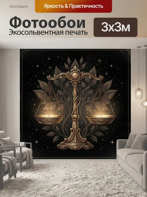 Фотообои Золотые весы правосудия