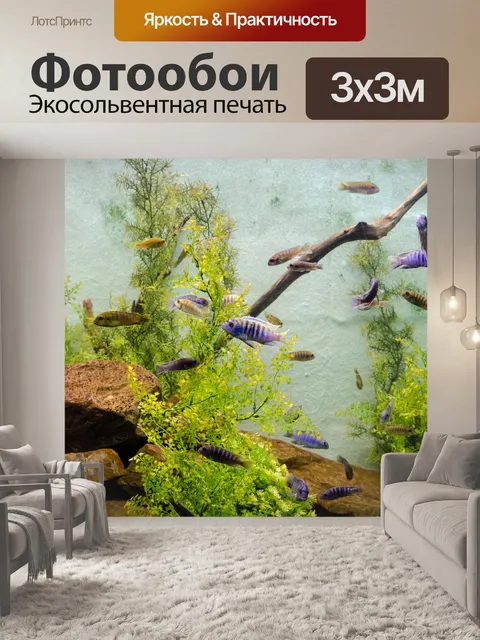 Фотообои рыбы в аквариуме