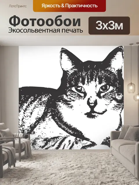Фотообои Кошка