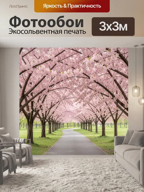 Фотообои Аллея цветущих сакур