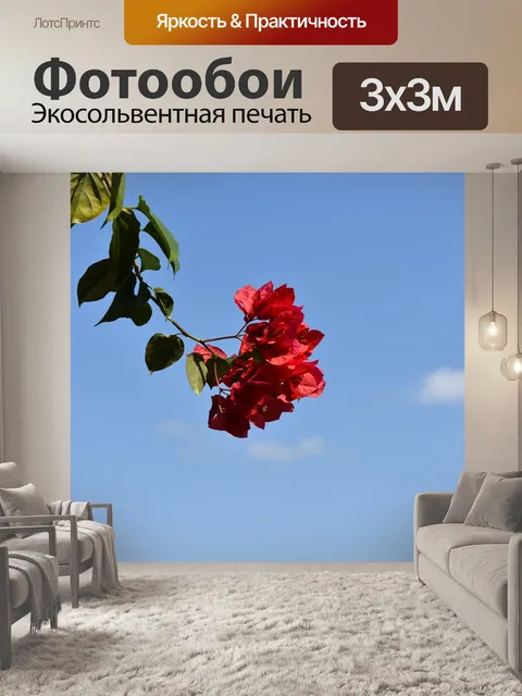 Фотообои Красные цветки