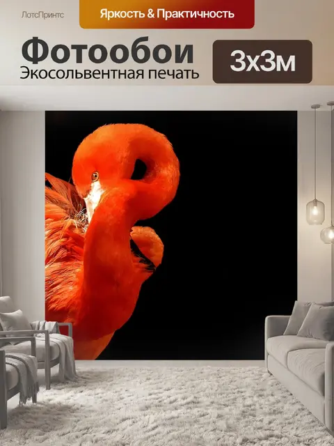 Фотообои Фламинго