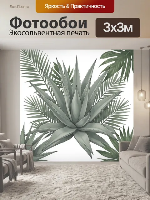 Фотообои Агавы и пальмовые листья