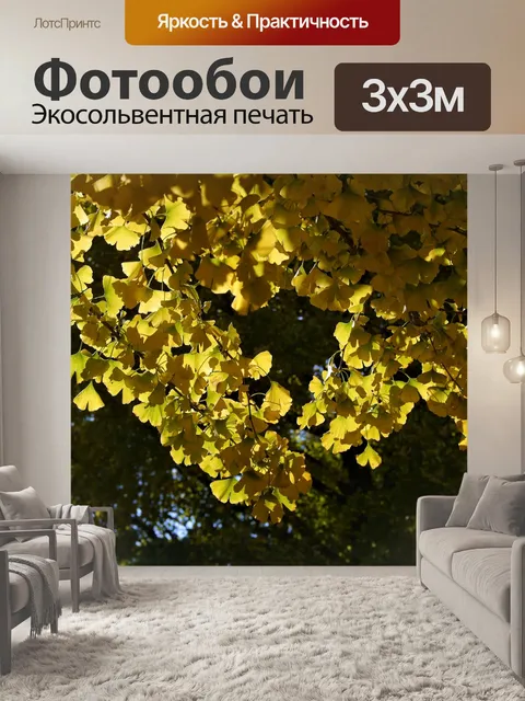 Фотообои Желтые листья