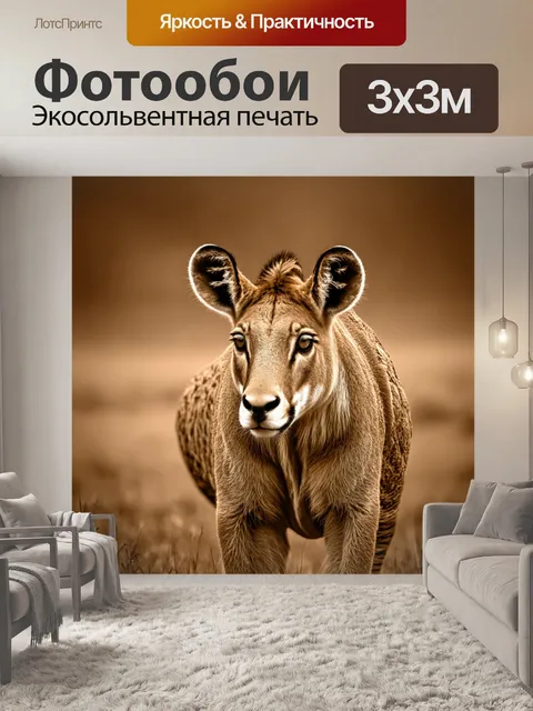 Фотообои животные в стиле сепия