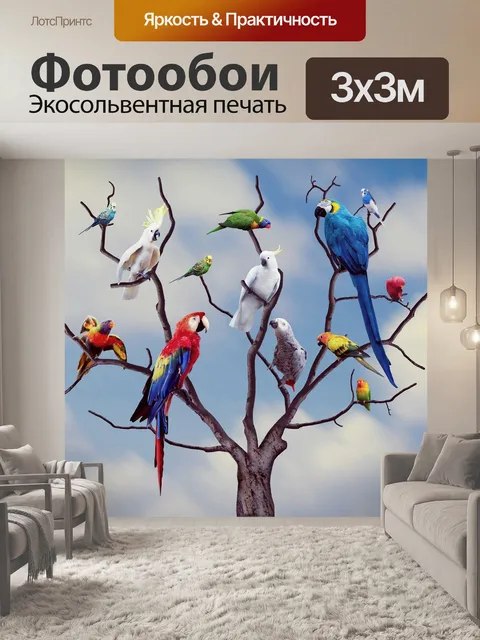Фотообои Попугаи