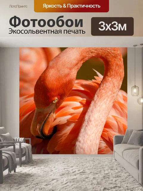 Фотообои Фламинго Прининг