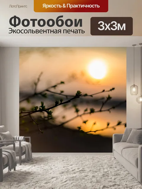 Фотообои Весеннее настроение на закате