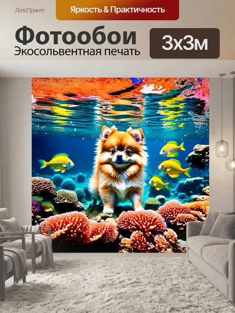Фотообои в спокойном подводном мире