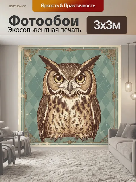 Фотообои Сова с пронзительным взглядом