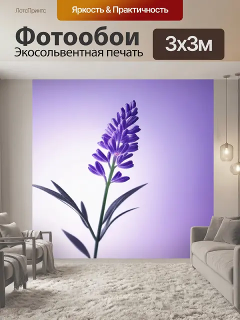 Фотообои с лавандой минимал