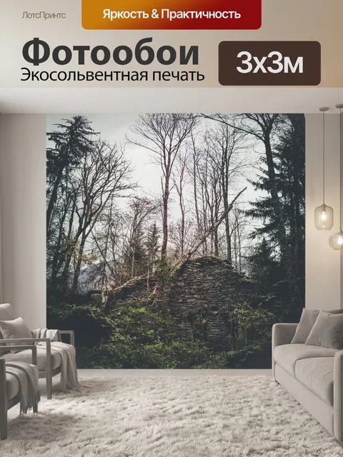 Фотообои Жуткий темный лес