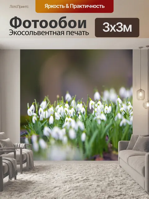 Фотообои Подснежники