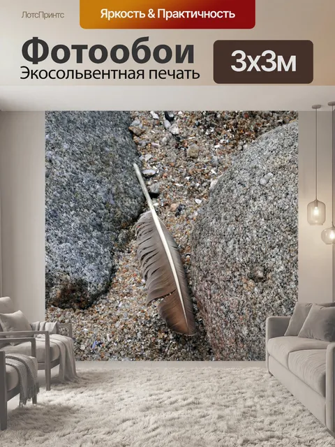 Фотообои Перо в песок