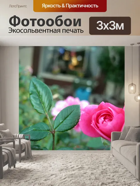 Фотообои розовый цветок