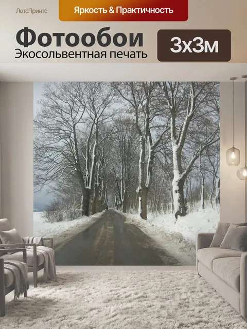 Фотообои Деревья на дороге