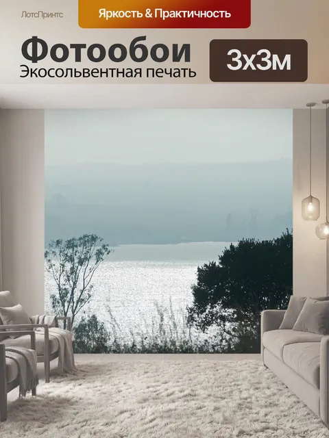 Фотообои Деревья и плотины в туманном свете