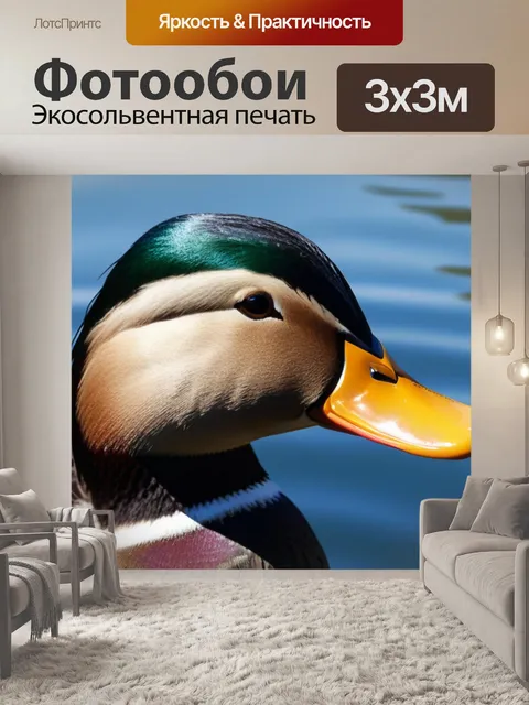 Фотообои пейзаж с уткой минимал
