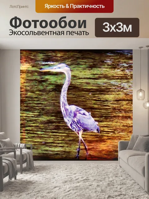Фотообои Голубая цапля