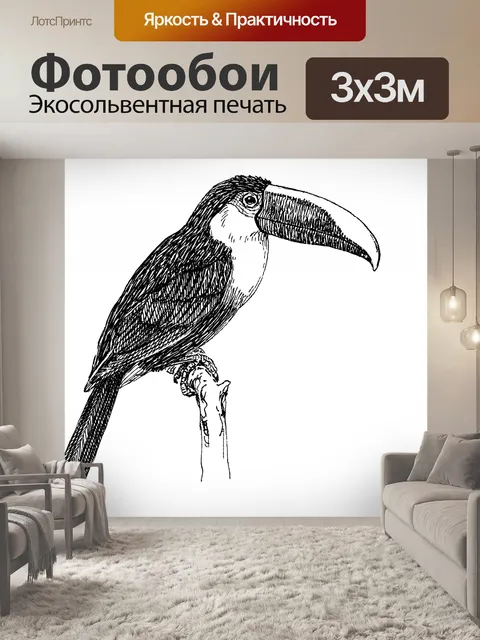 Фотообои Тукан Иллюстрация Клипарт