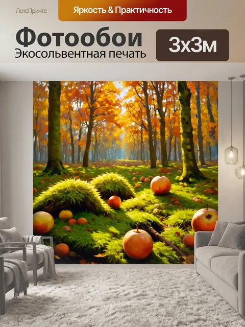 Фотообои утро с миром осеннего леса