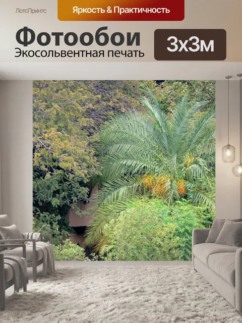 Фотообои пышная тропическая растительность