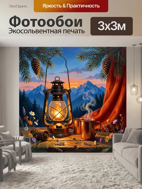 Фотообои Уютный походный натюрморт в горах