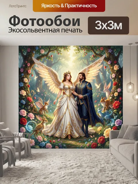 Фотообои Ангелы в волшебном лесу