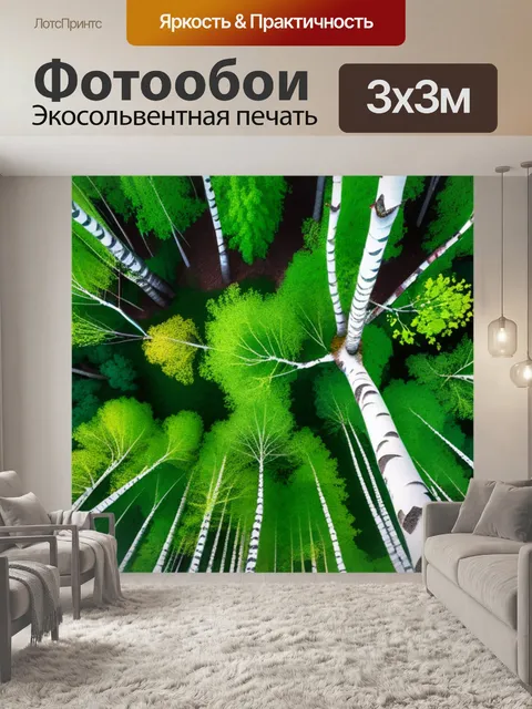 Фотообои пейзаж с березки
