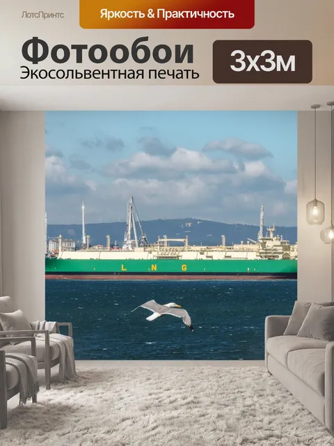Фотообои Чайка и корабль