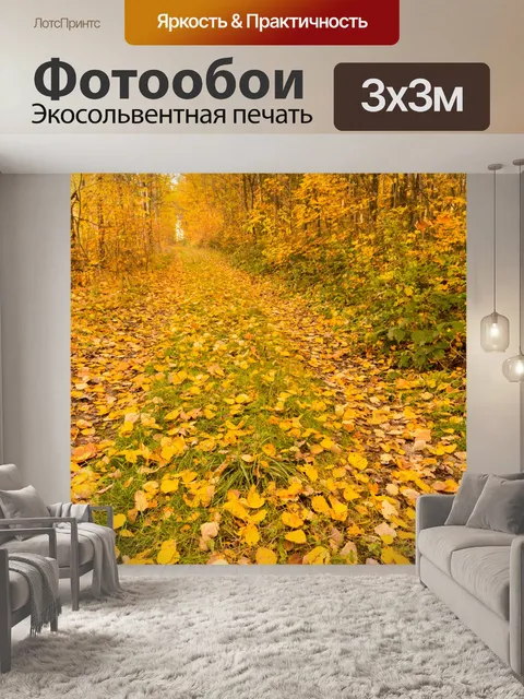 Фотообои Лесная тропинка осенью