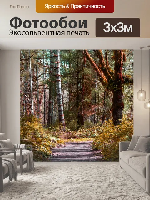 Фотообои Осенний лес