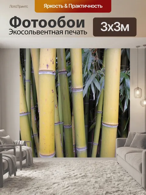 Фотообои Бамбук, соломенная растительность 05