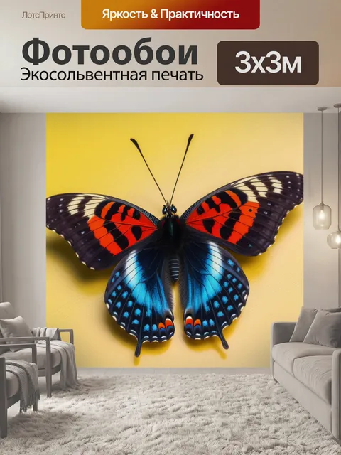Фотообои мотылёк с узорами бабочки
