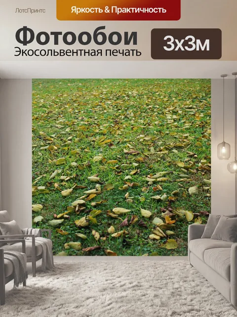 Фотообои лист коврами газонов