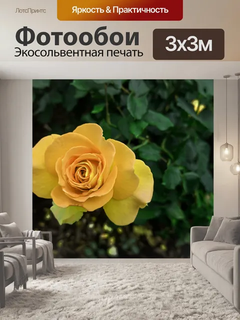Фотообои Желтый цветок Гардения