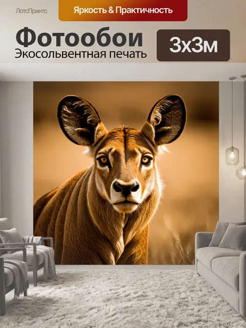 Фотообои животные в стиле сепия