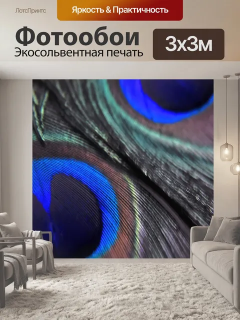 Фотообои Павлин перья 3
