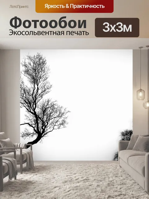 Фотообои Силуэты деревьев