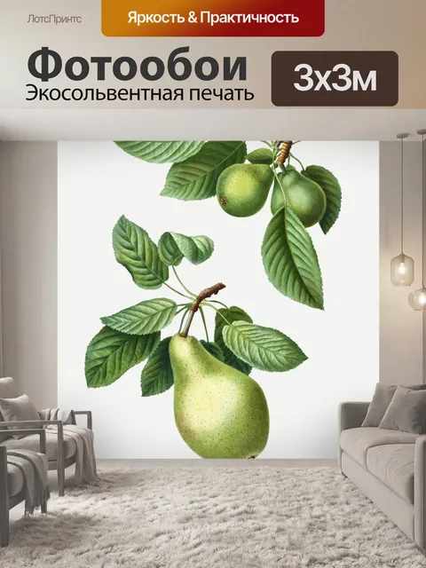 Фотообои Фрукты груши винтаж старый