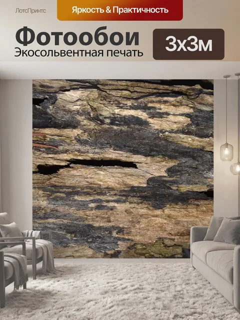 Фотообои Разлагающееся бревно на лесном полу